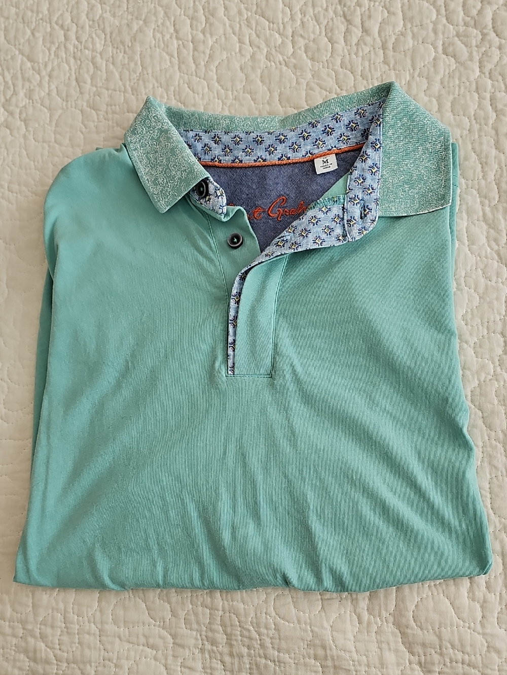 Robert Graham Men's Classic Fit Polo Shirt Medium - Picture 13 of 13